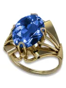 Saphir 14 Karat Gelbgold Ring Vintage Schmuck vrc015y
